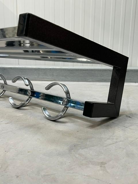 Jaren 70 wandkapstok vintage kapstok retro chroom coat rack, Wandkapstok, Gebruikt, ., Ophalen of Verzenden