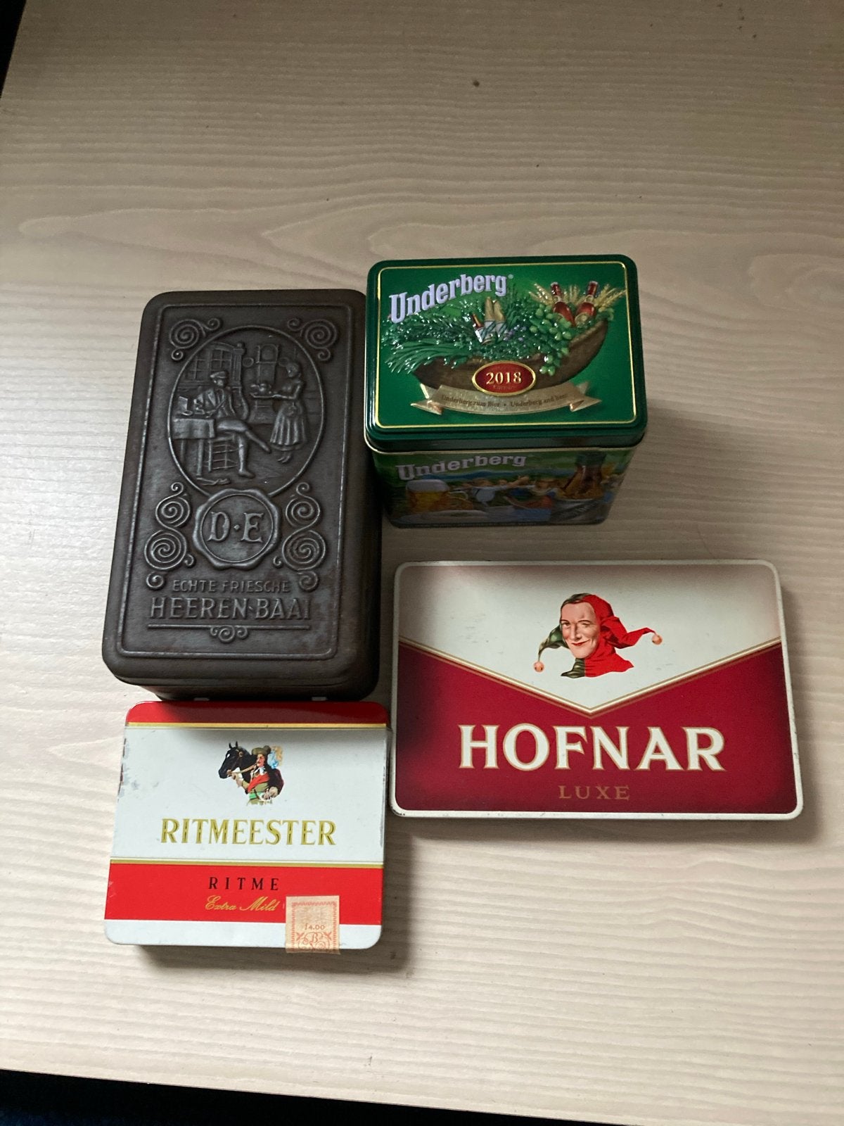 Retro koffie Trommel 2 sigaren Hofnar Ritmeester, Heerenbaai, Ophalen of Verzenden