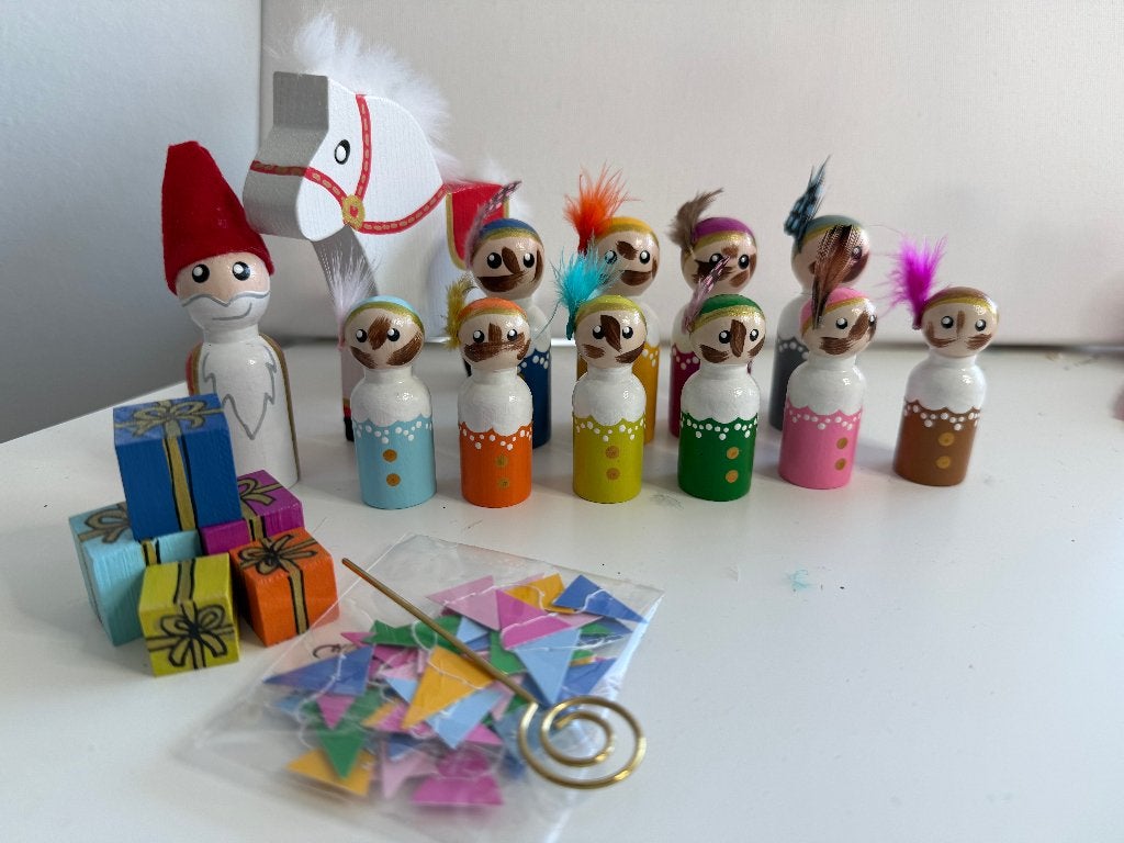 pegdolls sinterklaas set, Diversen, Sinterklaas, Ophalen of Verzenden, Nieuw