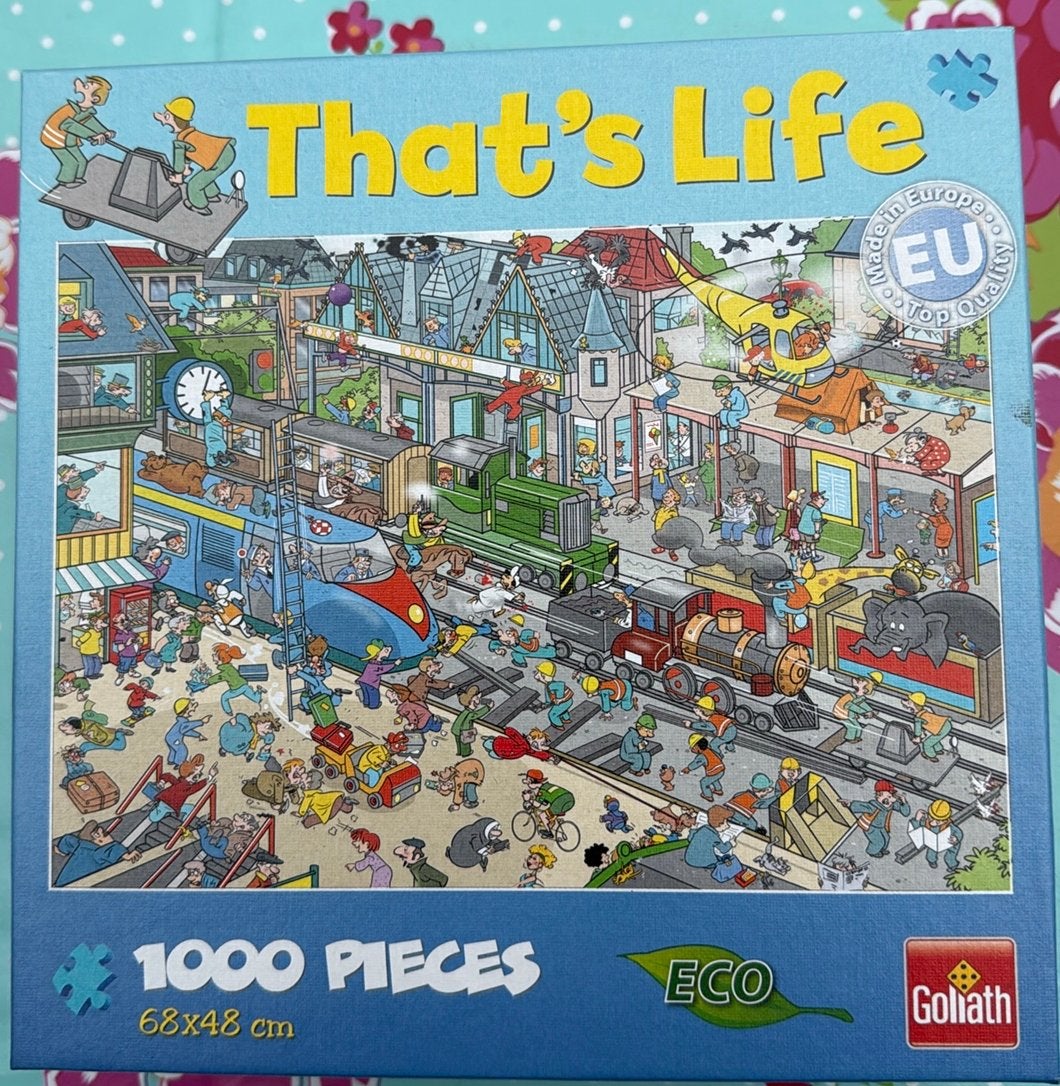 Goliath That's Life  Treinstation 1000 stukjes legpuzzel, Ophalen, 500 t/m 1500 stukjes, Zo goed als nieuw, Legpuzzel