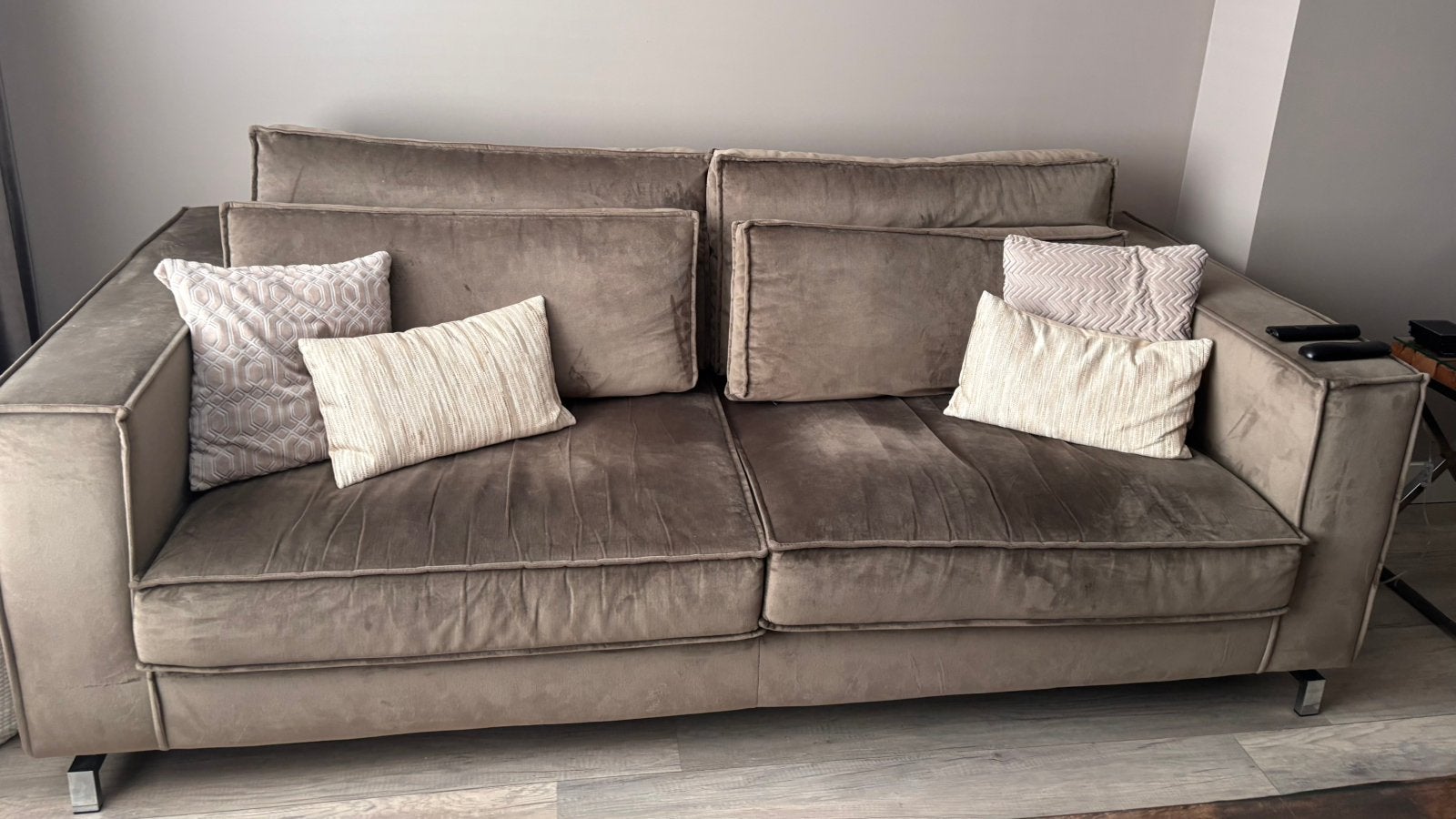 Bank en loveseat, Ophalen, Zo goed als nieuw, Stof, Minder dan 150 cm