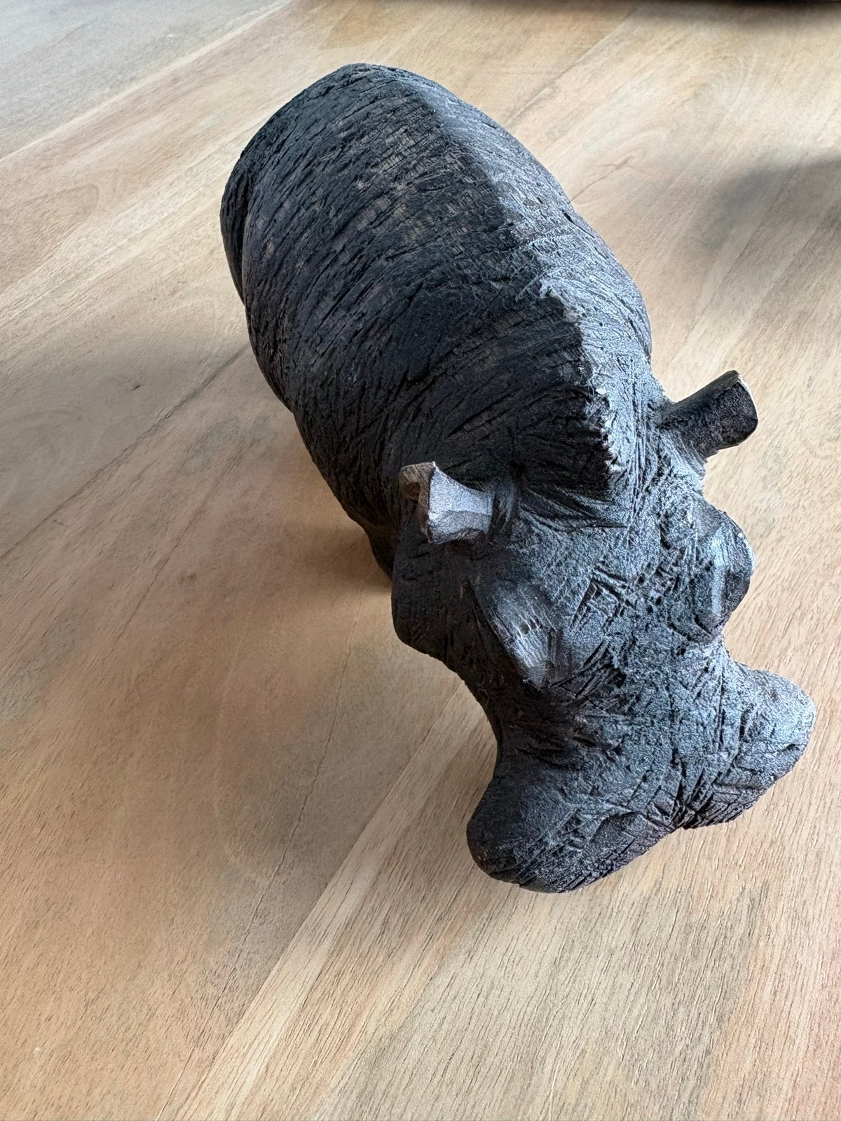 Houten Nijlpaard Beeldje, Antiek en Kunst, Kunst | Beelden en Houtsnijwerken, Ophalen of Verzenden, Beeld, Hout, Overige stijlen
