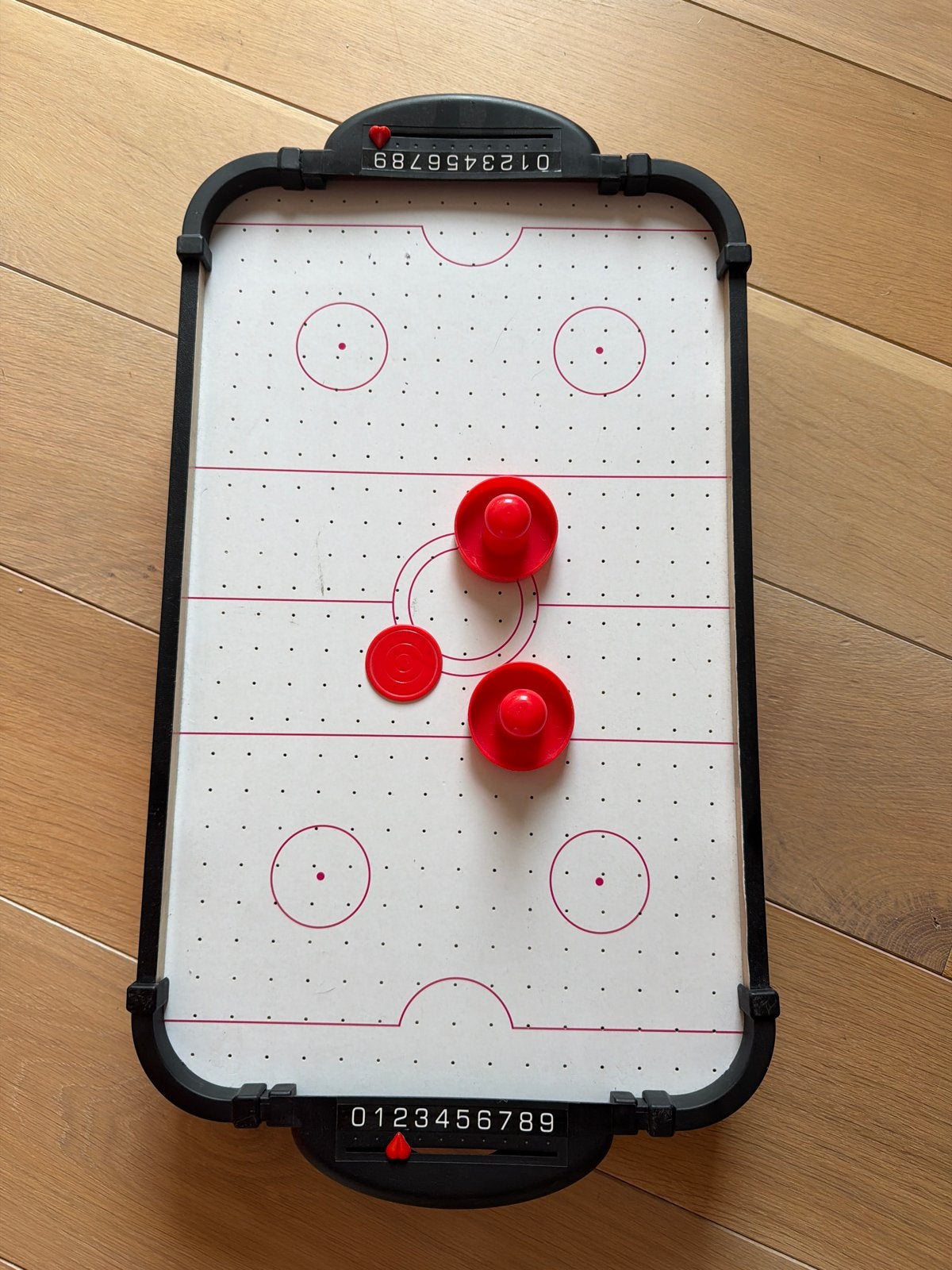 Tafel Airhockey Spel - Compact en Draagbaar, Een of twee spelers, Ophalen of Verzenden, Gebruikt