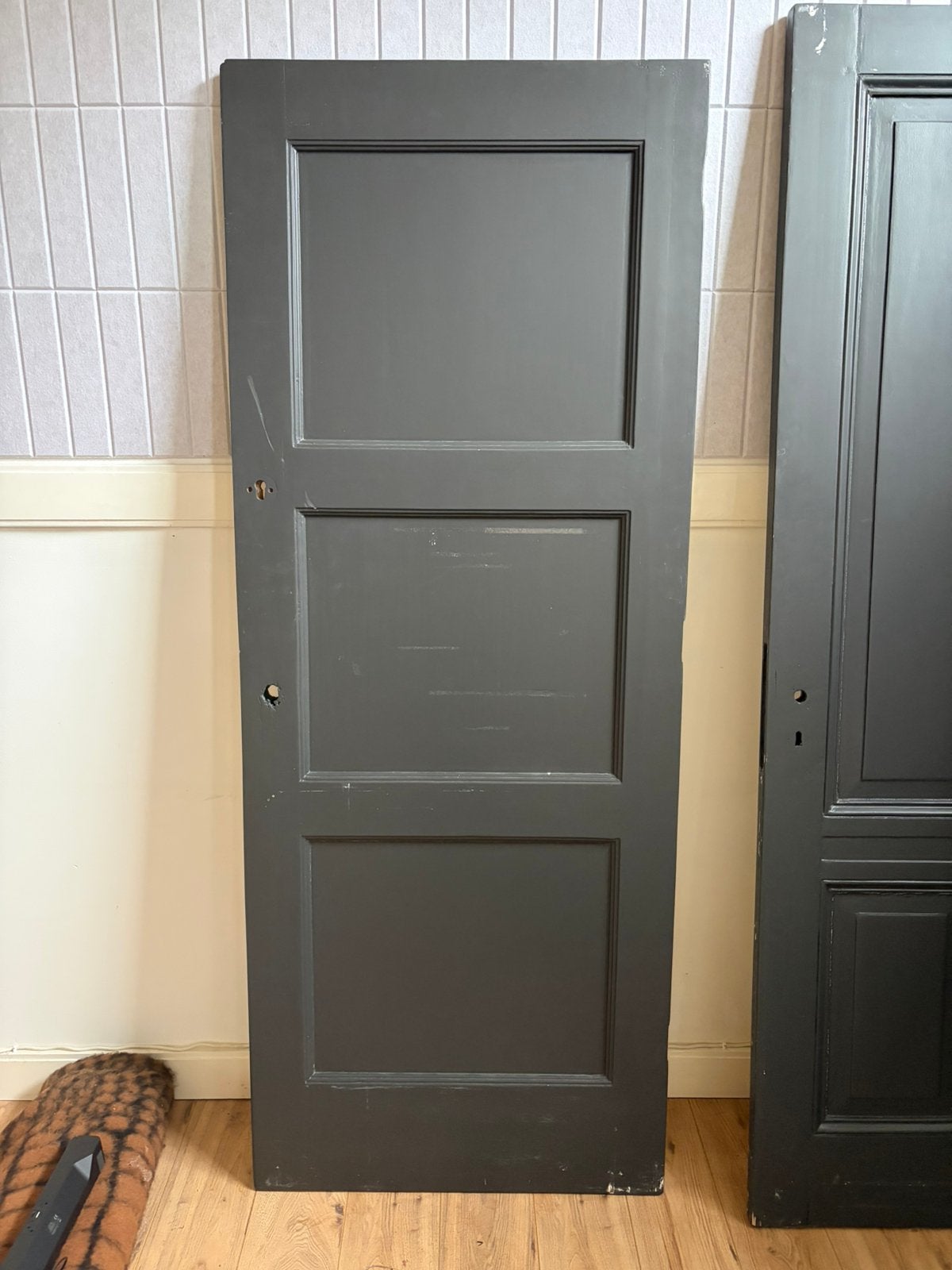Oude houten paneeldeur, Ophalen, Gebruikt, Binnendeur, 200 tot 215 cm