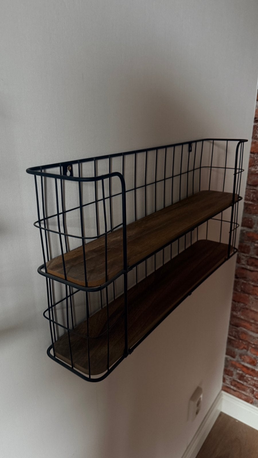 2x wandrekje | wandkastje | hout | metaal, Ophalen, Zo goed als nieuw
