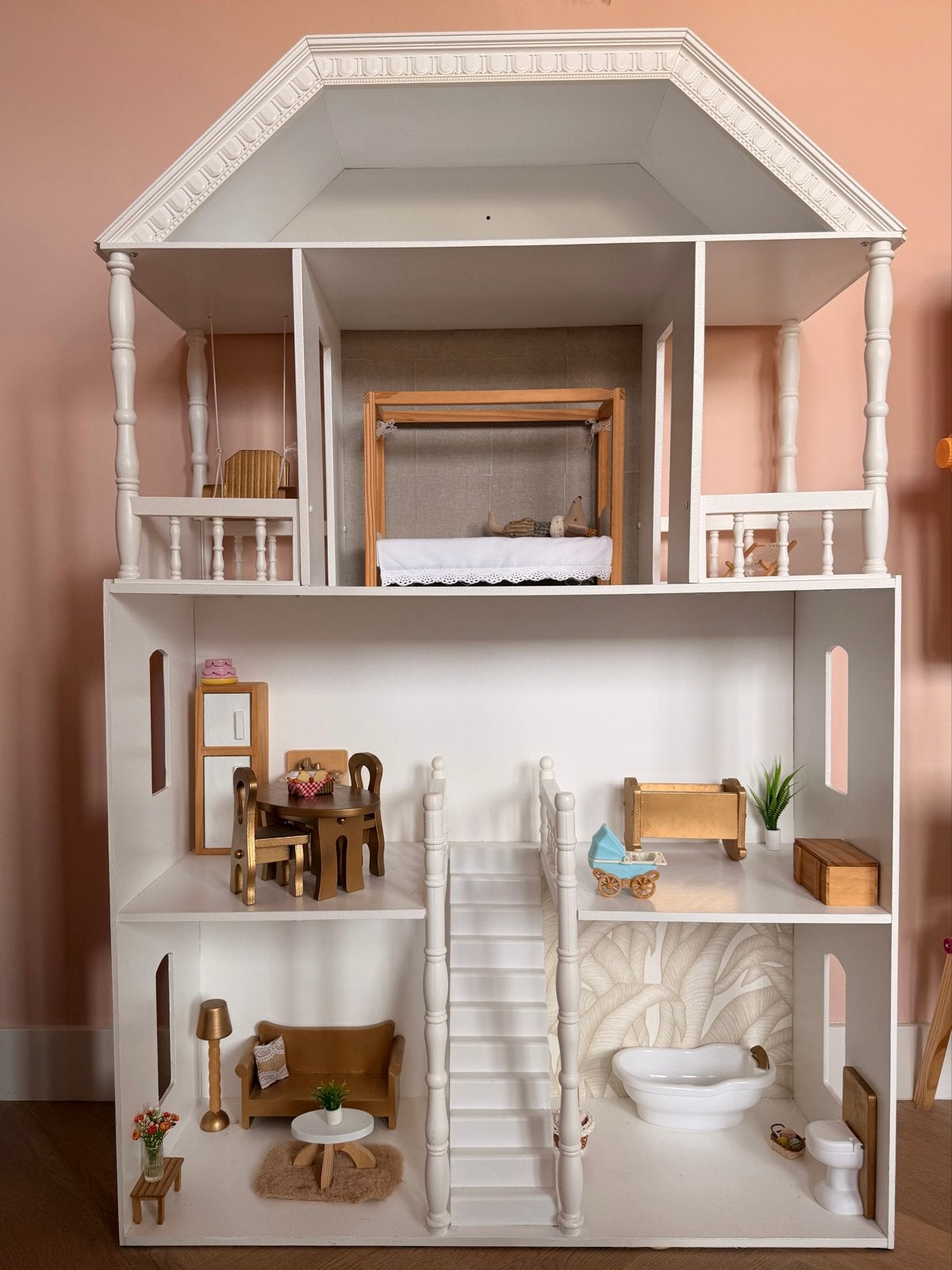 Kidkraft Savannah Poppenhuis - Volledig Opgeknapt, Ophalen, Zo goed als nieuw, Poppenhuis