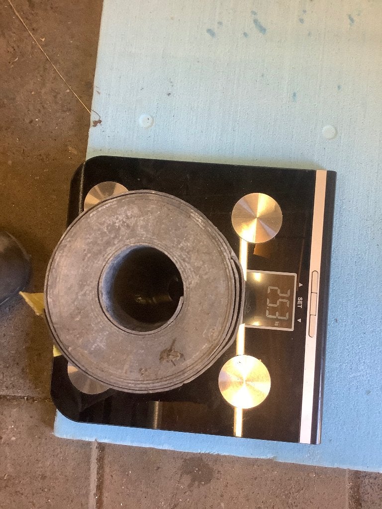 Bladlood rol 25 cm br. 25,3 kg, Ophalen, Zo goed als nieuw, Lood