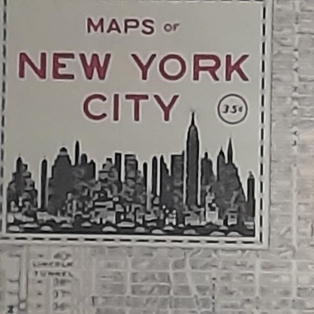 Maps New York city 2015 poster stadsplattegrond, Ophalen of Verzenden, Gebruikt, Rechthoekig Staand, Overige onderwerpen
