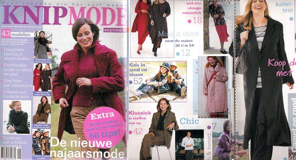 4 x knipmode 2002 de nummers: Sept., Okt., Nov. En Dec., Overige typen, Verzenden, Vrouw, Zo goed als nieuw