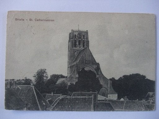 Q08 Brielle - St Catharinatoren, Verzenden, Voor 1920, Gelopen, Zuid-Holland