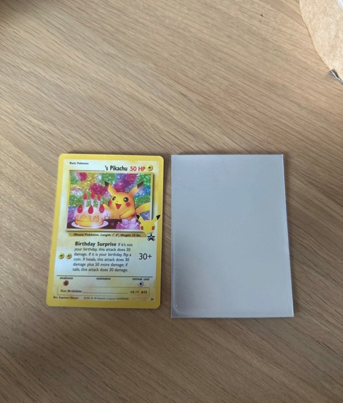 Pikachu Celebrations 25th Anniversary Pokémon Kaart, Ophalen of Verzenden, Zo goed als nieuw, Losse kaart
