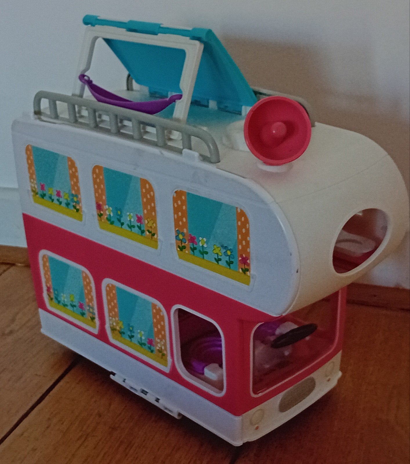Peppa pig camper, Ophalen, Zo goed als nieuw, Speelset, Met geluid