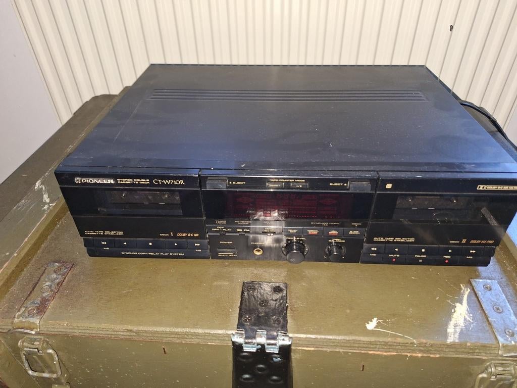Pioneer CT-W710R Dubbel Cassettedeck - Vintage Audio, Ophalen, Dubbel, Overige merken, Tiptoetsen