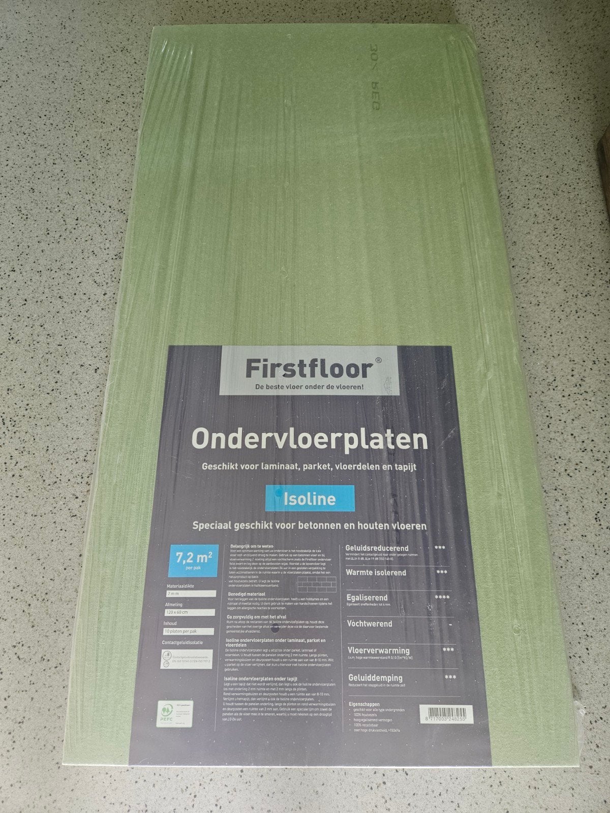 Firstfloor Isoline Ondervloerplaten - 7,2 m², Doe-het-zelf en Verbouw, Vloerdelen en Plavuizen, Ophalen