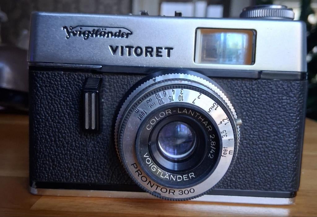 Voigtländer Vitoret camera met leren tasje, Audio, Tv en Foto, Fotocamera's Analoog, Ophalen of Verzenden, Compact, Overige Merken