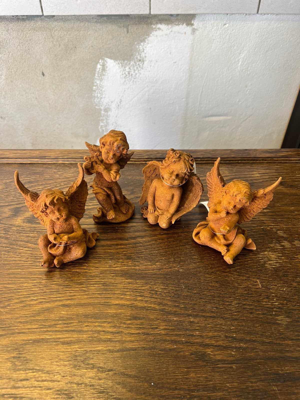 Clayre & Eef engel beeltjes set van 4 roestkleur, Huis en Inrichting, Brocante, Verzenden, Nieuw, Bruin