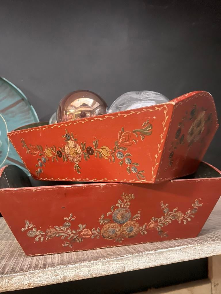 Mangelbak bakjes volkart hindeloopen print brocante drijvers, Ophalen of Verzenden