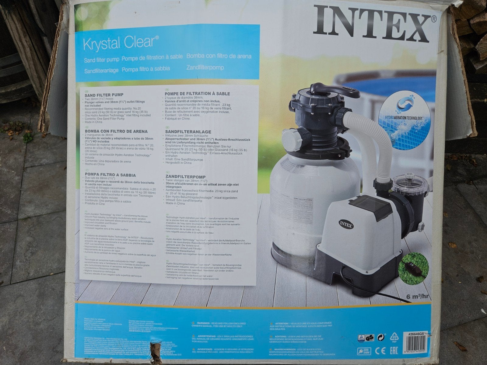 Intex SF80220RC-2 Zandfilterpomp voor Zwembad, Tuin en Terras, Ophalen, Gebruikt, Zwembadpomp