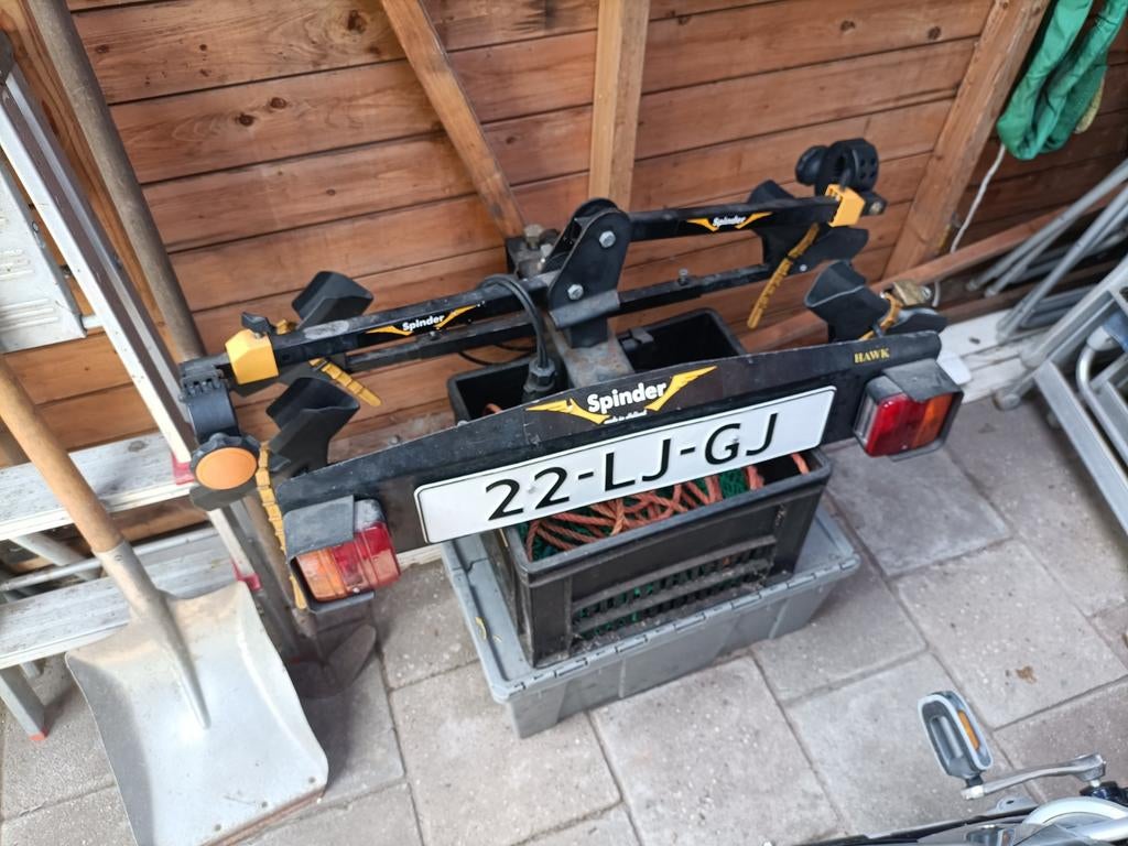 Spinder Hawk Trekhaak Fietsendrager voor 2 fietsen, Auto diversen, Fietsendragers, Gebruikt, Trekhaakdrager, 2 fietsen, Ophalen