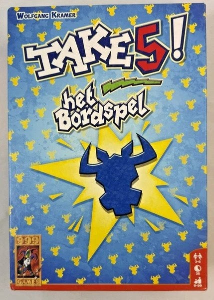 999 Games Take 5 het Bordspel spel Gezelschapsspel Compleet, Coolsingel 104, 3011 AG Rotterdam, Netherlands, Verzenden, Een of twee spelers