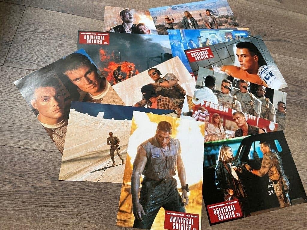 Volledige set 12 lobby cards "Universal Soldier" JCVD, Verzamelen, Ophalen of Verzenden, Zo goed als nieuw, Foto of Kaart