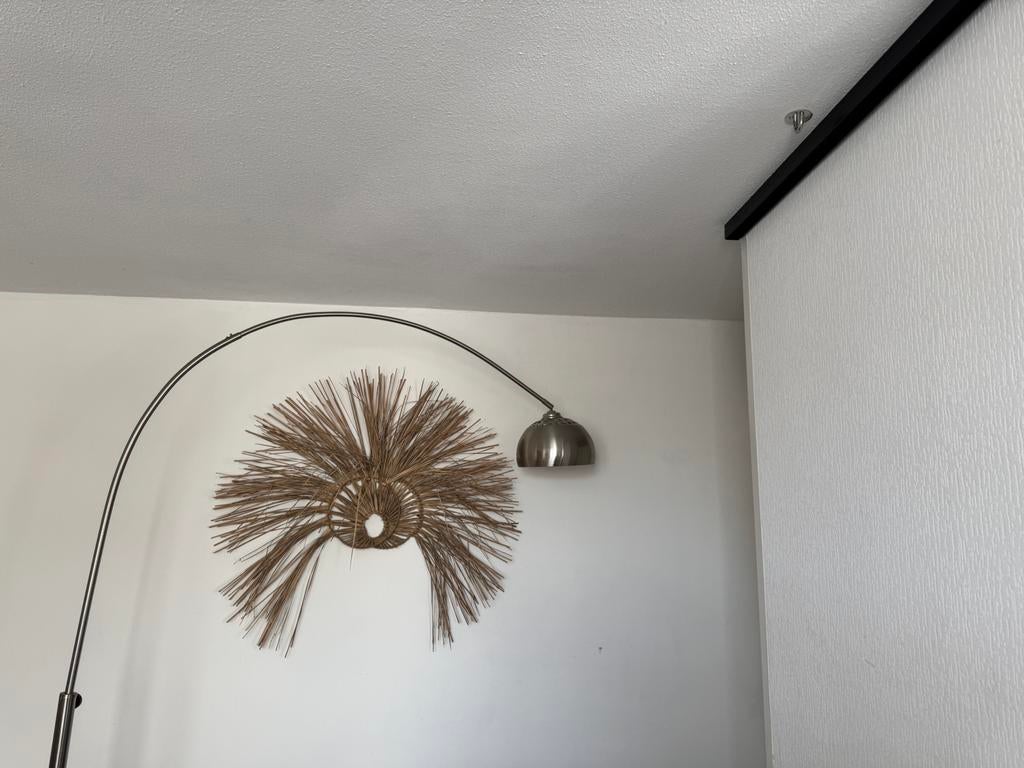 Grote mat stalen booglamp, Ophalen, 200 cm of meer, Zo goed als nieuw, Metaal