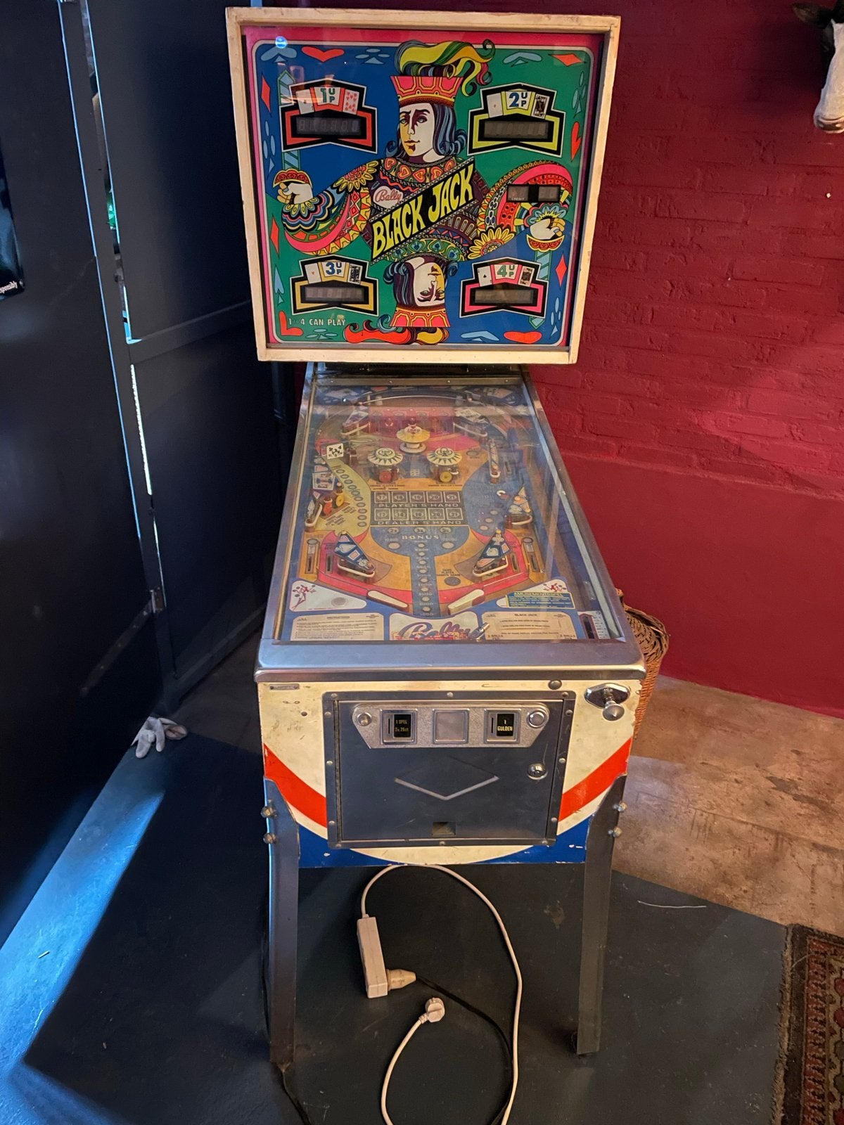 Werkende Bally Black Jack Flipperkast - Leuk Bod!, Ophalen of Verzenden, Gebruikt