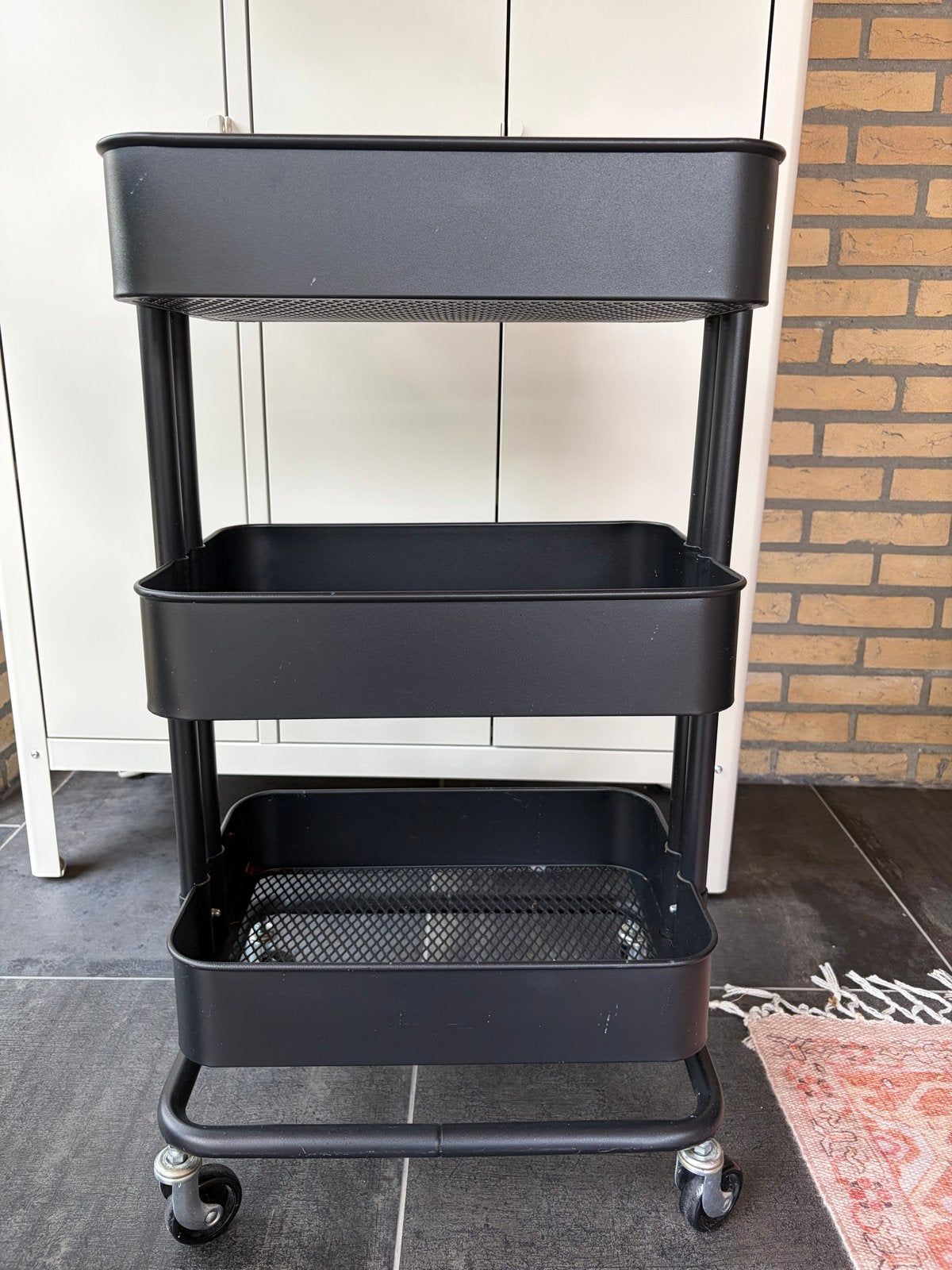 Ikea Raskog rolkarretje - Zwart, Ophalen, Zo goed als nieuw, Zwart, Metaal
