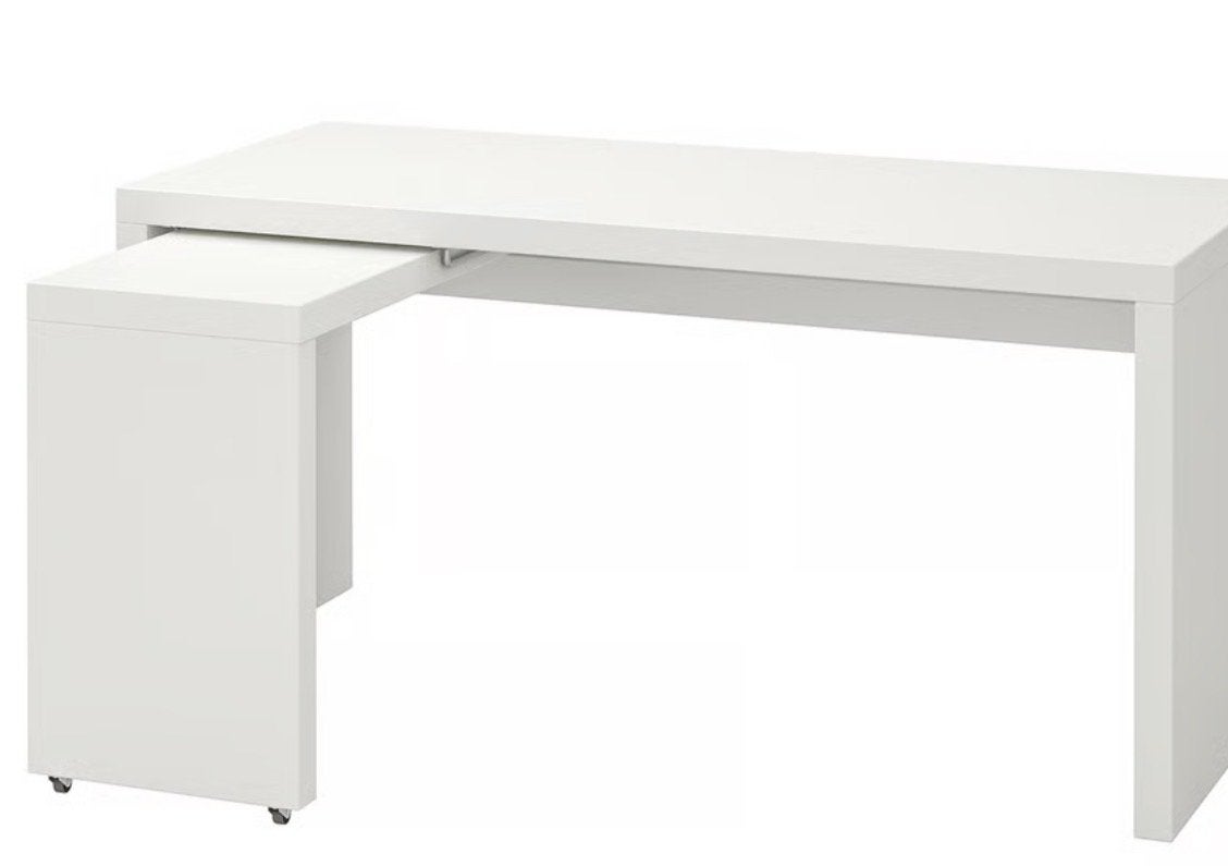 IKEA Malm bureau wit - Zeer goede staat, Huis en Inrichting, Ophalen, Opbergruimte, Zo goed als nieuw, IKEA