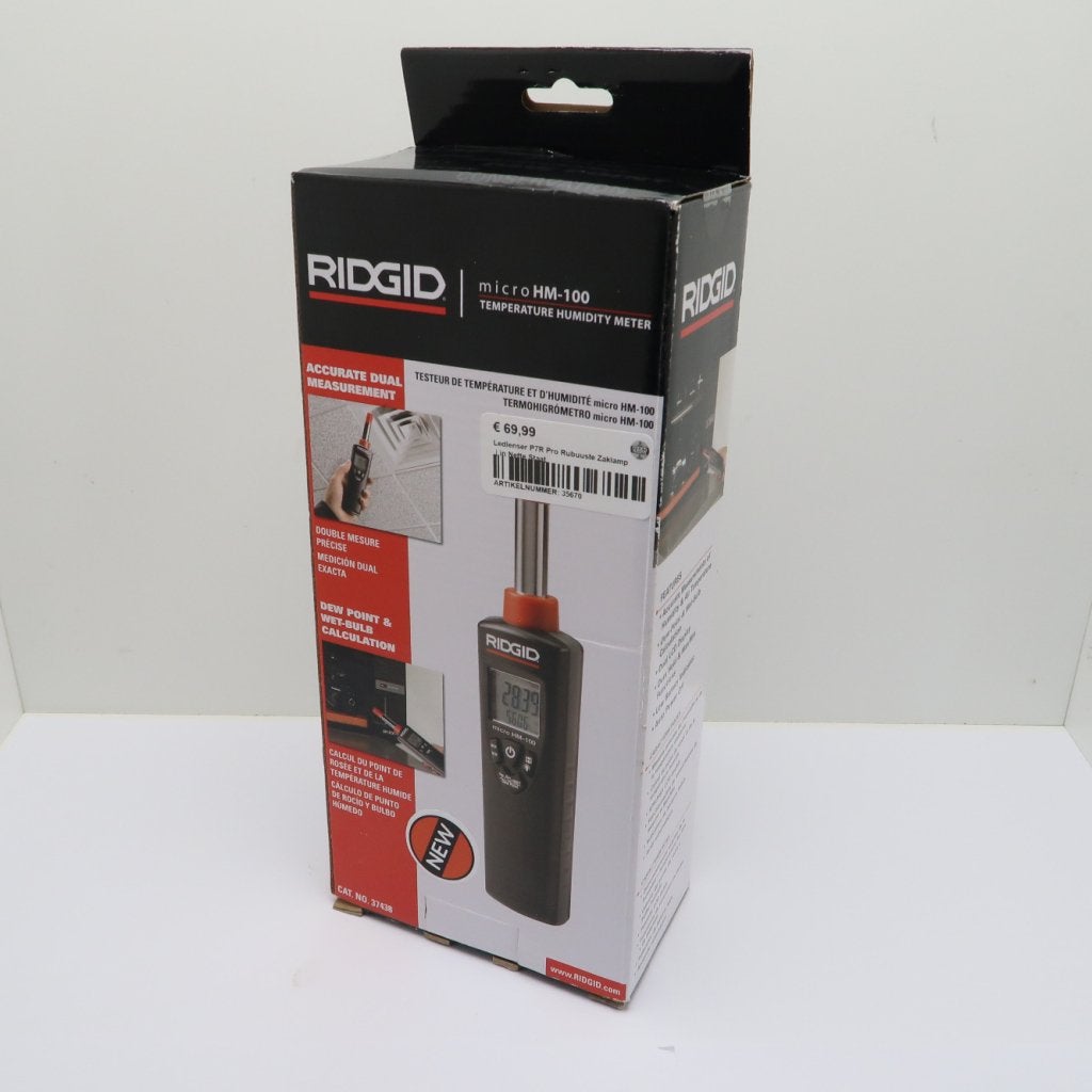 RIDGID Micro HM-100 temperatuur- en vochtigmeter | Nieuw !, Flex Ltd., Nieuw, https://flex.com/contact-us, Nobelstraat 10, 5807 GA Oostrum LB, Limburg, Nederland