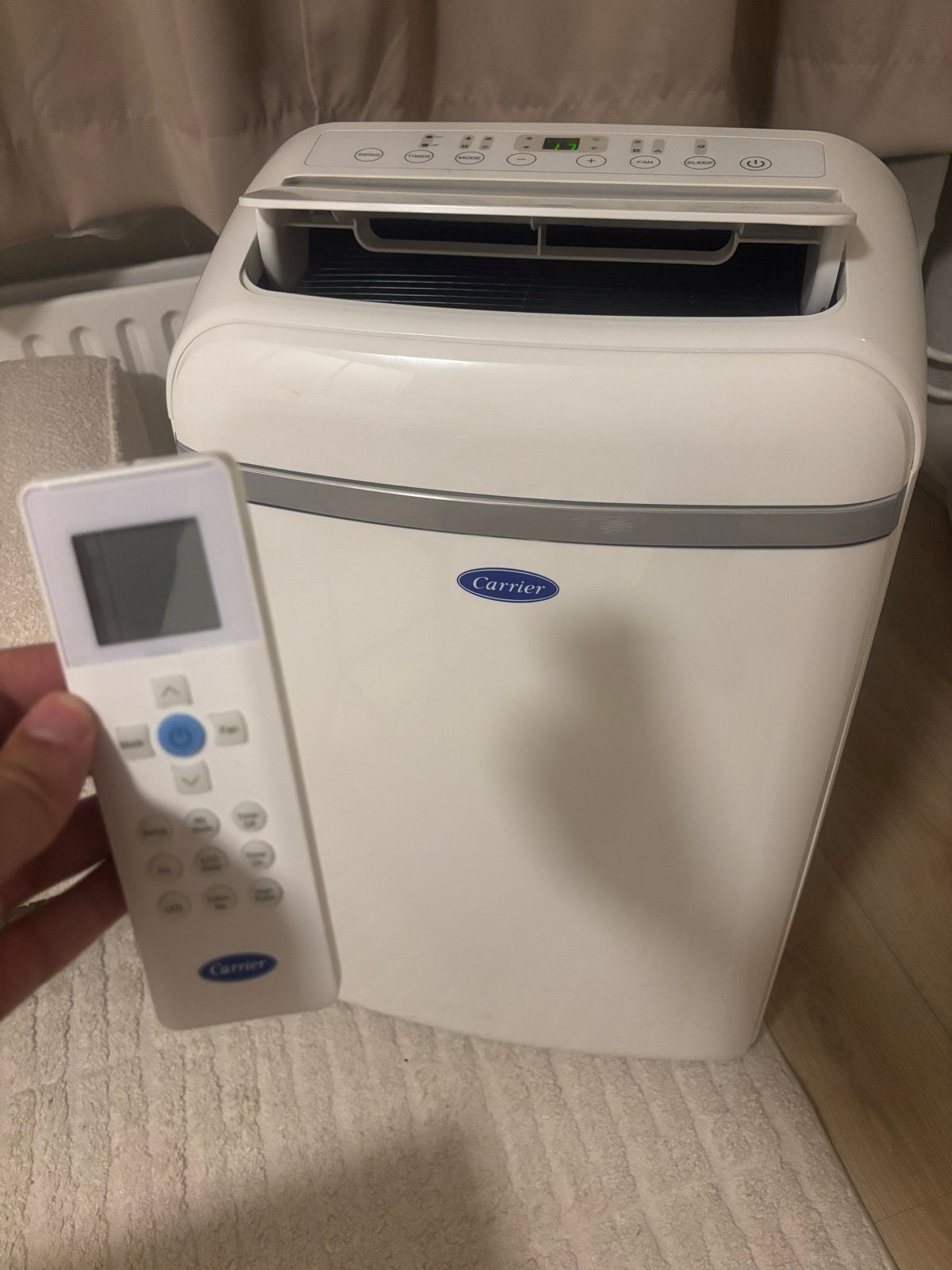 12000BTU Carrier Mobiele Airco 3.5kW A-merkAfstandsbediening, Witgoed en Apparatuur, Airco's, Koelen en Ontvochtigen, Timer, 3 snelheden of meer