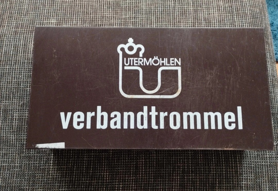 Utermöhlen metalen verbandtrommel retro / vintage, Ophalen of Verzenden