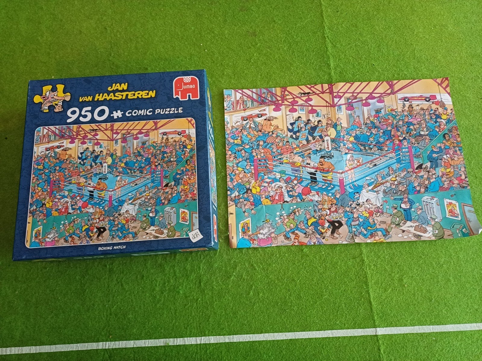 Jan van Haasteren Bokswedstrijd 950 stukjes, Hobby en Vrije tijd, Denksport en Puzzels, Ophalen of Verzenden, 500 t/m 1500 stukjes