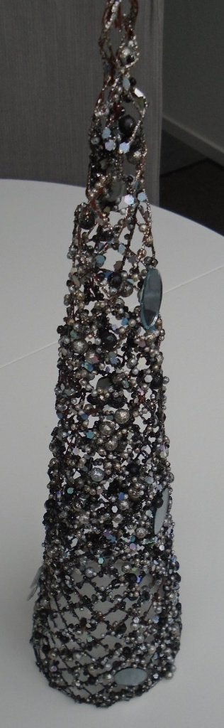 PIRAMIDE, GLITTER BOOM ZILVER SPIEGEL 42 CM NIEUW, -, -, Nieuw, Ophalen of Verzenden