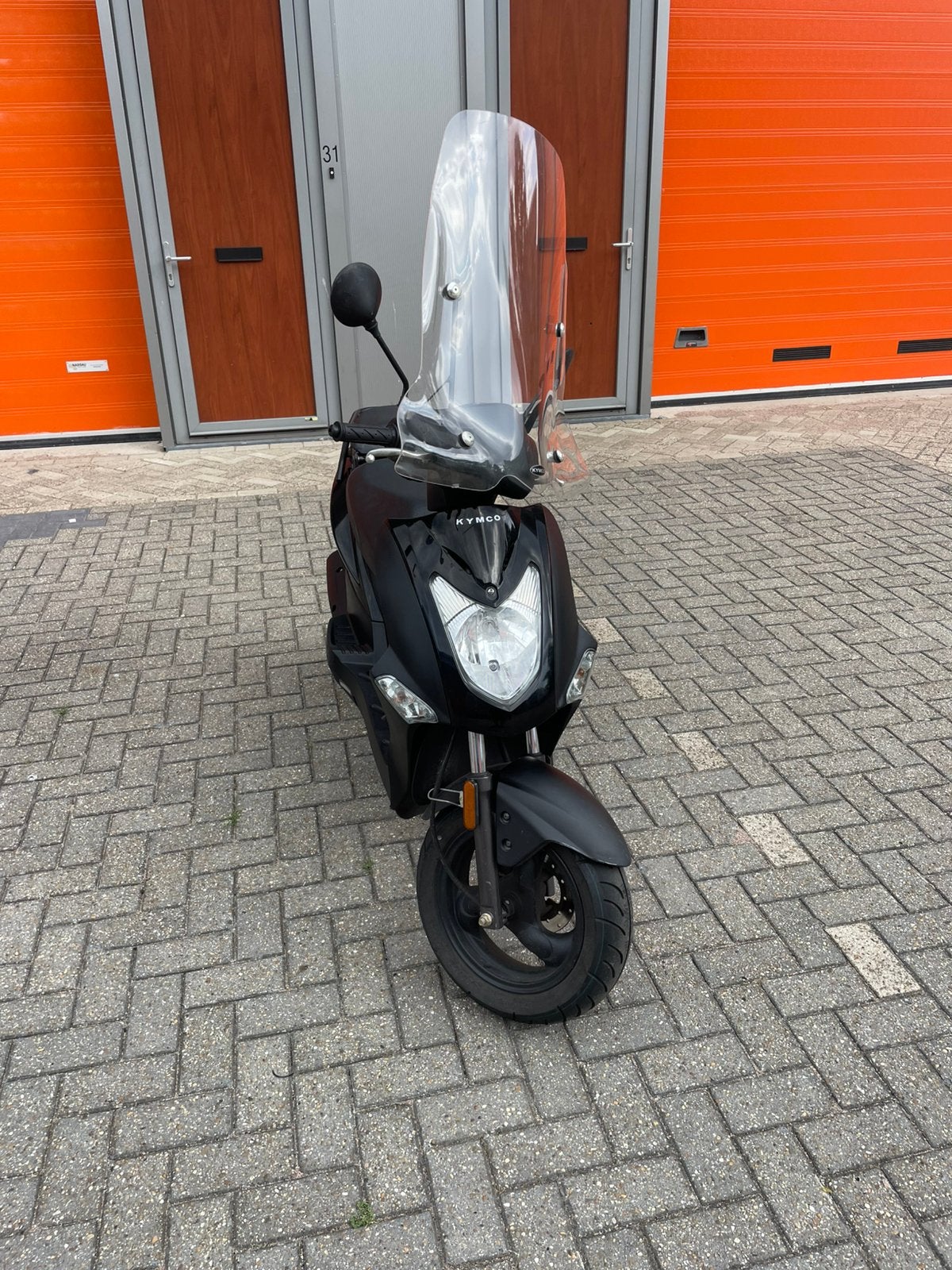 Kymco agility 12 inch 45km geel kenteken hoog windscherm, Fietsen en Brommers, Scooters | Kymco, Ophalen, Maximaal 45 km/u, 49 cc