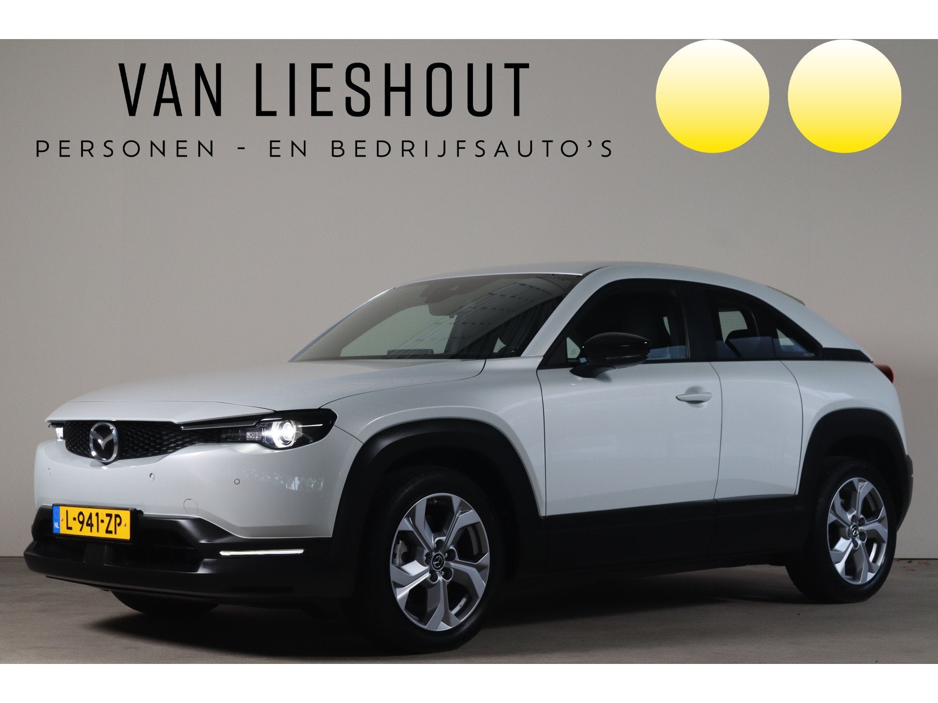 Mazda MX-30 e-SkyActiv 145 36 kWh - NL Auto! Head Up I Adap, Auto's, Stof, Gebruikt, 35 kWh, Wit