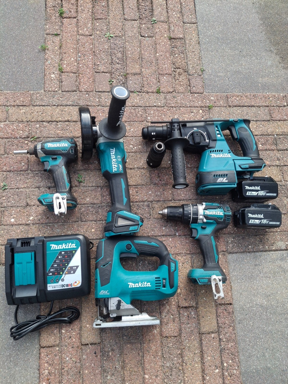 Makita set, Doe-het-zelf en Verbouw, Ophalen of Verzenden, Gebruikt, Boor- en Schroefmachine