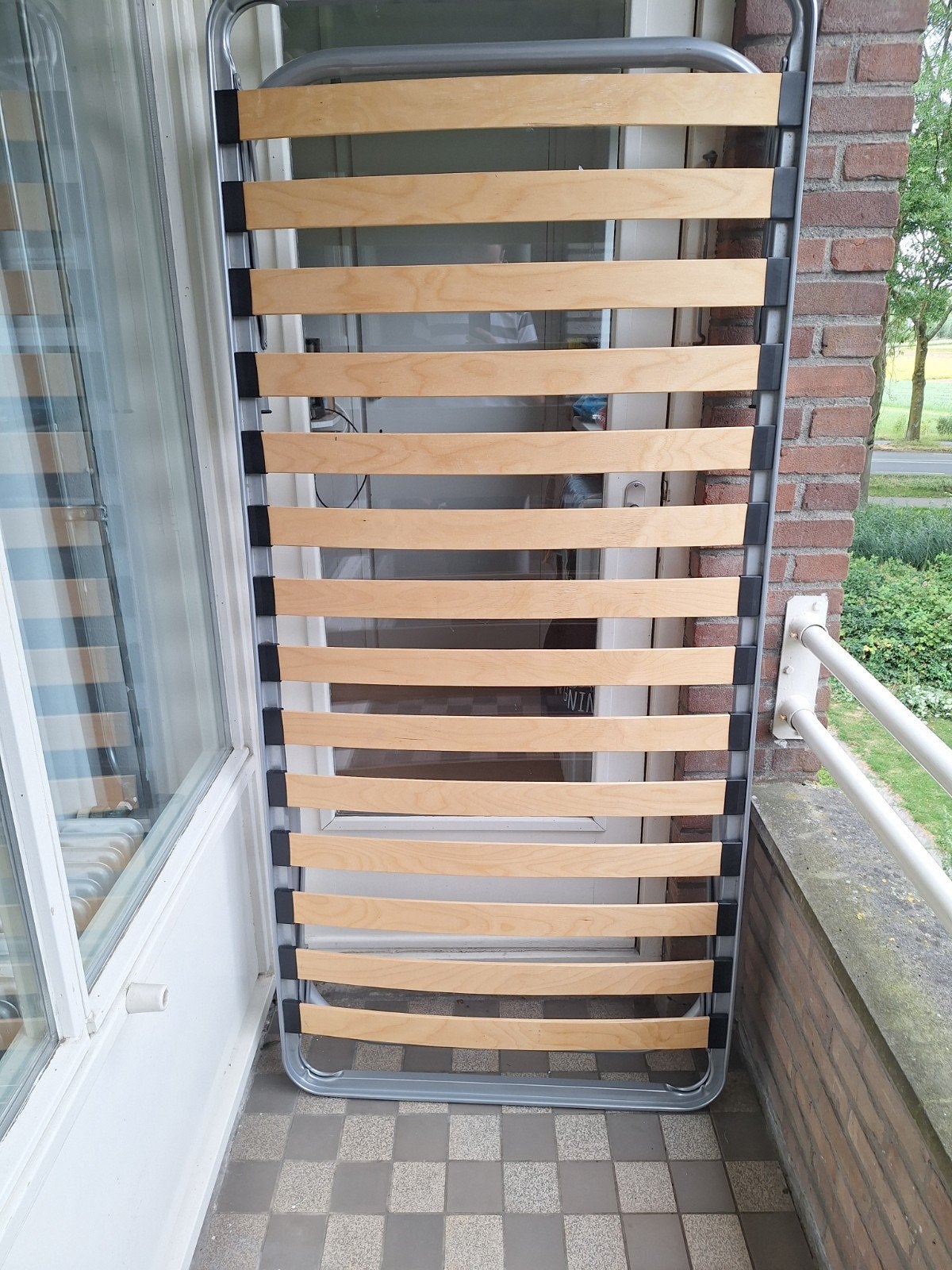 Inklapbaar bed (excl. matras) 90x220 cm - Zo goed als nieuw!, Ophalen, 90 cm, Eenpersoons, Zo goed als nieuw