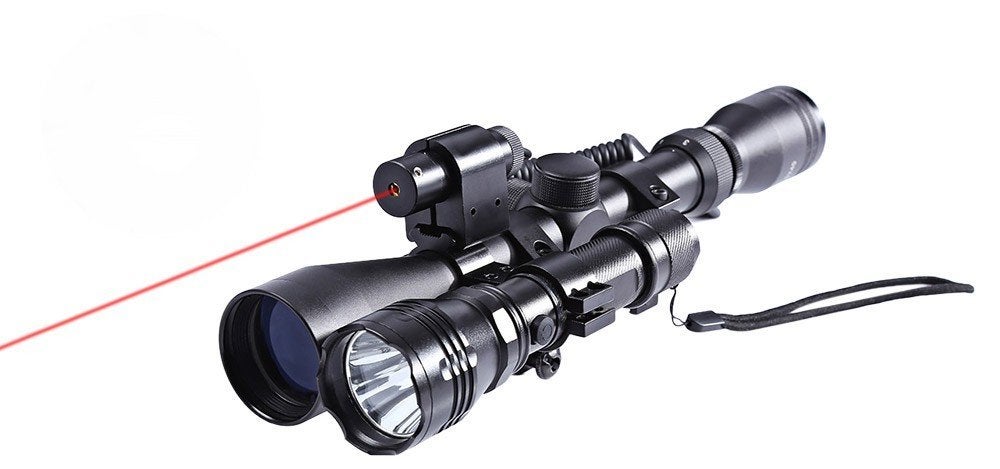 Luxe Combi Scope Richtkijker 3-9x40 met laser en lamp EUR 88, Verzenden, Nieuw