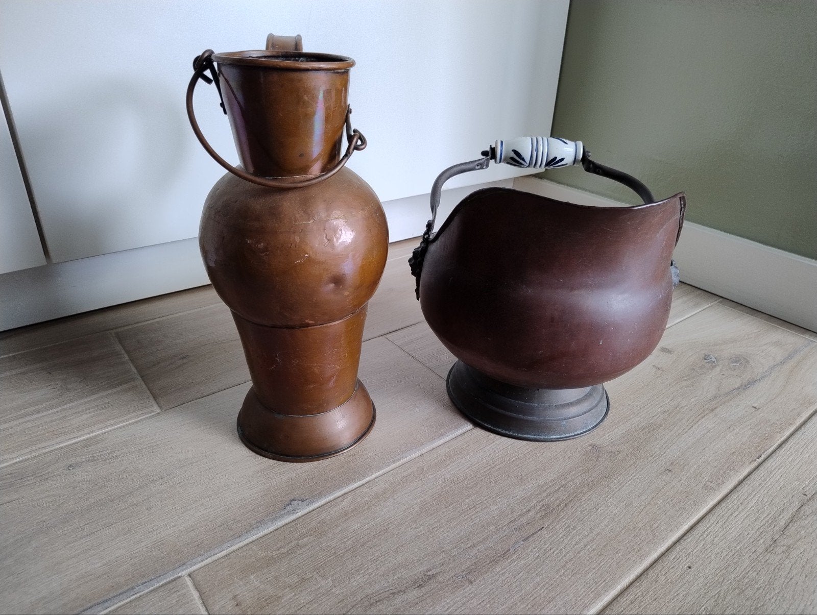 Koperen melkkan , koperen kolen ketel, Antiek en Kunst, Ophalen of Verzenden