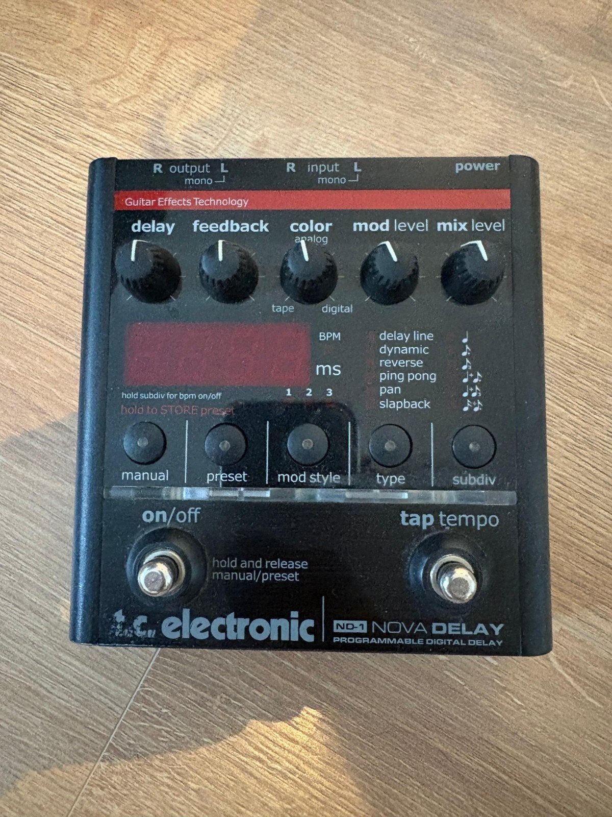 Delay pedaal -TC Electronic ND-1 Nova Delay, Muziek en Instrumenten, Ophalen of Verzenden, Gebruikt, Delay of Echo
