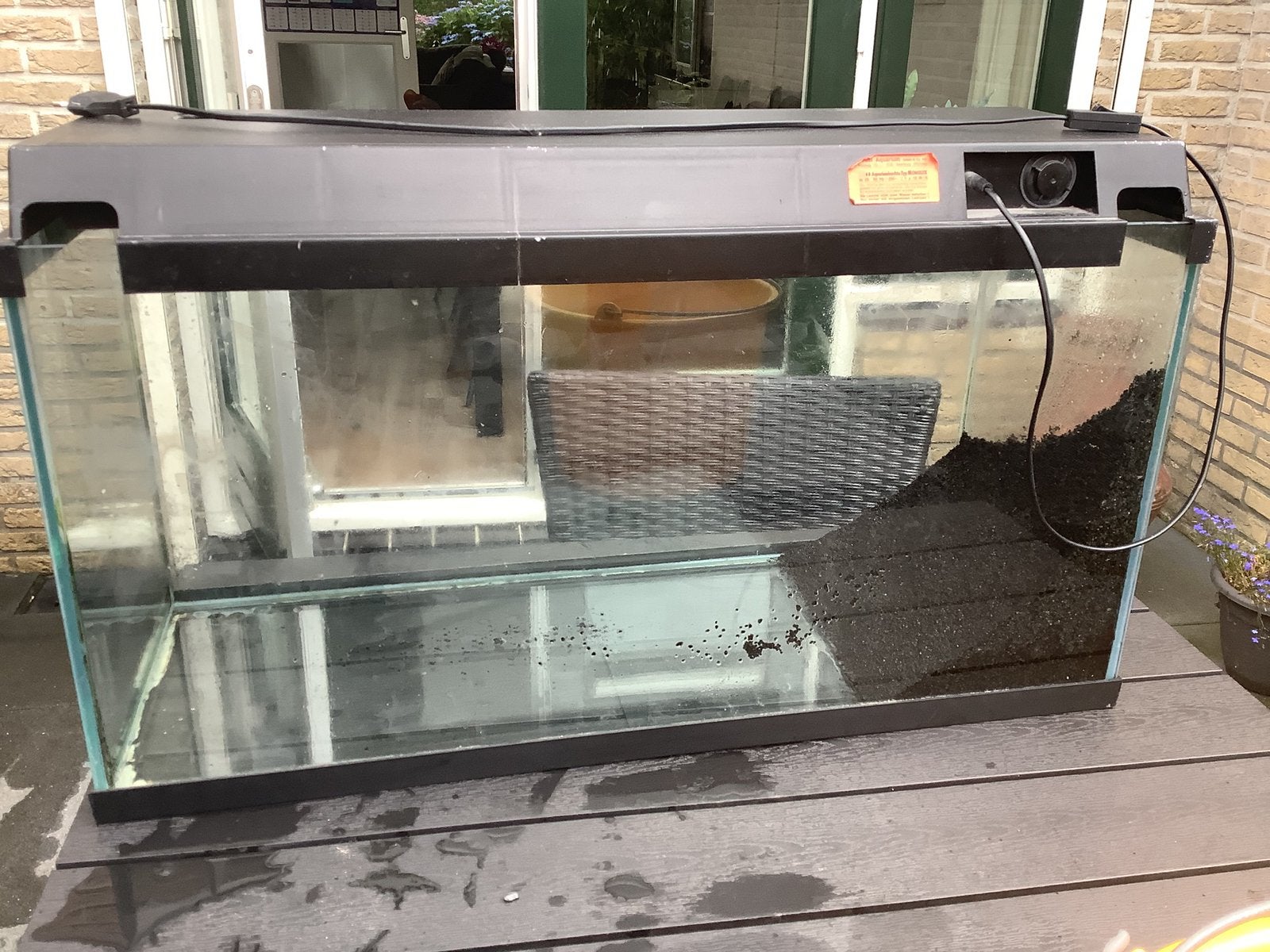 Aquarium met verlichting, Ophalen, Zo goed als nieuw, Leeg aquarium