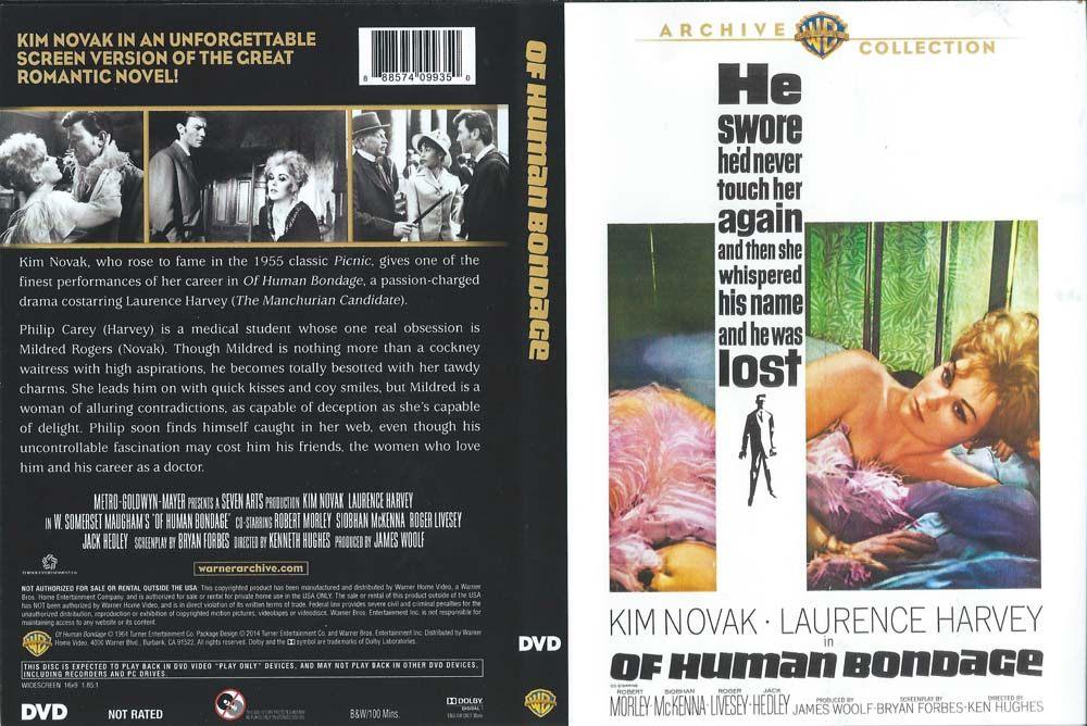 Of Human Bondage 1964 DVD met Kim Novak, Laurence, Alle leeftijden, Ophalen of Verzenden, 1980 tot heden, Zo goed als nieuw