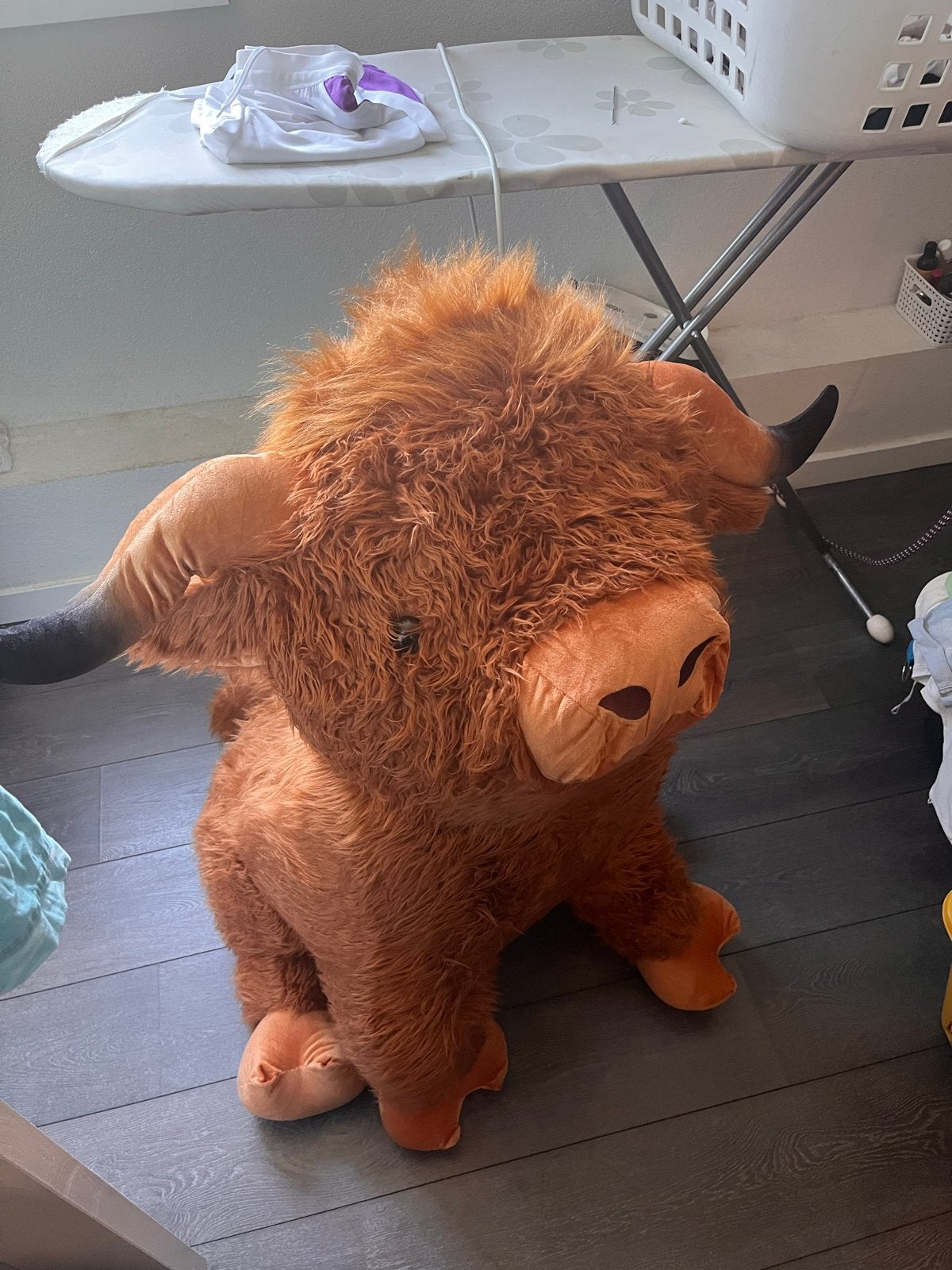 Grote knuffel Schotse Hooglander - Zo goed als nieuw, Ophalen, Overige typen, Zo goed als nieuw, Bruin