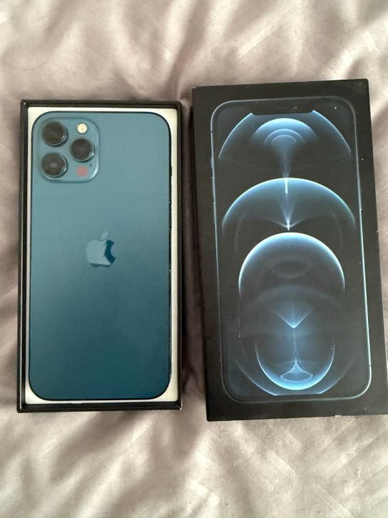 iPhone 12 Pro Max 128GB Pacific Blue - Zo goed als nieuw, Telecommunicatie, Mobiele telefoons | Apple iPhone, 128 GB, Blauw, Zo goed als nieuw