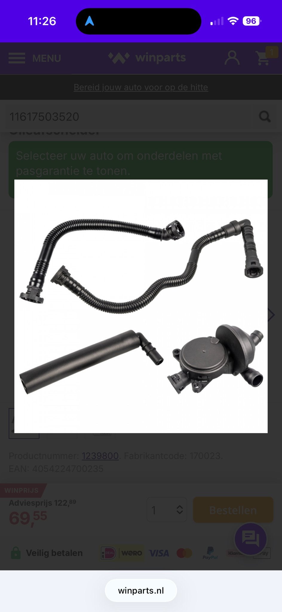 Carterventilatie set / olieafscheiding voor BMW E46 E90 E91, Auto-onderdelen, Motor en Toebehoren, Ophalen of Verzenden, Nieuw