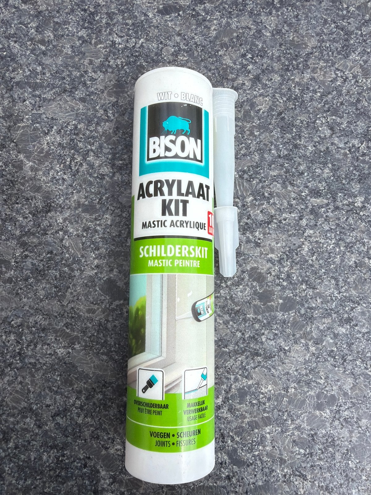 Bison Acrylaat Kit Wit -Schilderskit voor voegen en scheuren, Ophalen of Verzenden, Nieuw, Overige typen