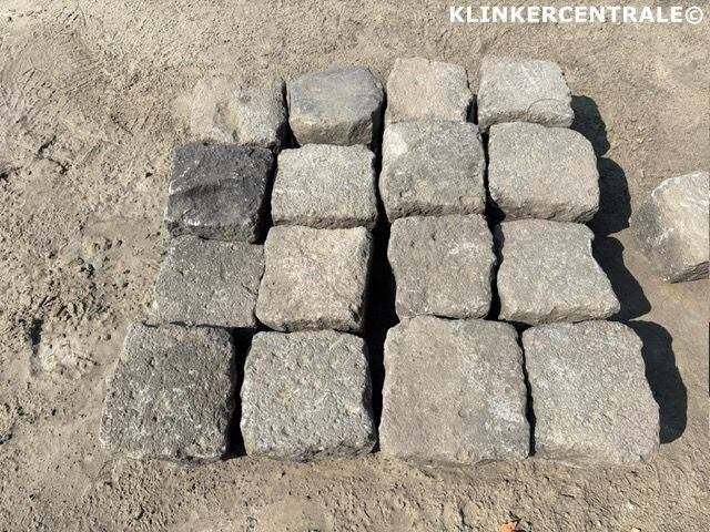 300m2 natuursteen keien basaltlava ca. 15x15x14cm kinderkopp, Bij dit gebruikte product niet te achterhalen, Gebruikt, Verzenden