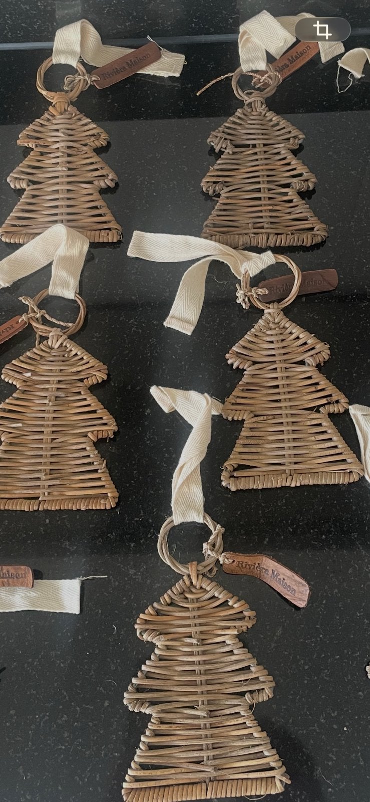 Riviera Maison rattan kerstboom hangers/ per stuk €7,50, Ophalen of Verzenden, Zo goed als nieuw