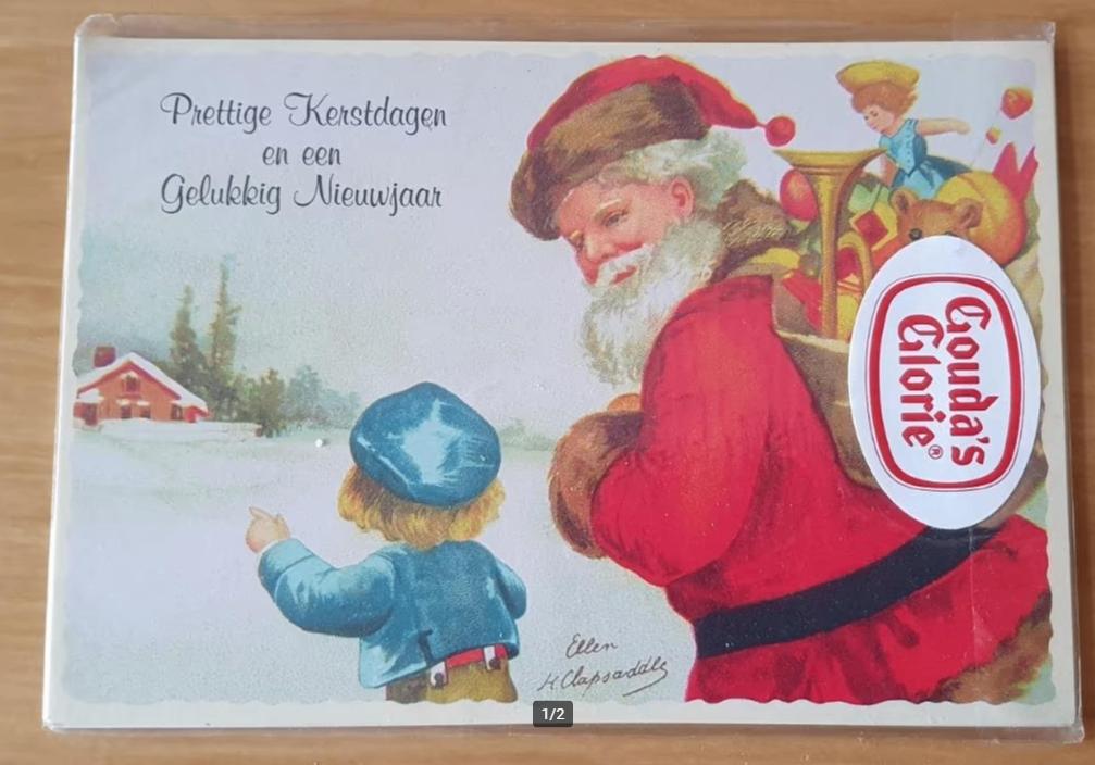 Gouda's Glorie vintage setje kerst en Nieuwjaarskaarten, Verzamelen, Ansichtkaarten | Themakaarten, Ophalen of Verzenden, Overige thema's